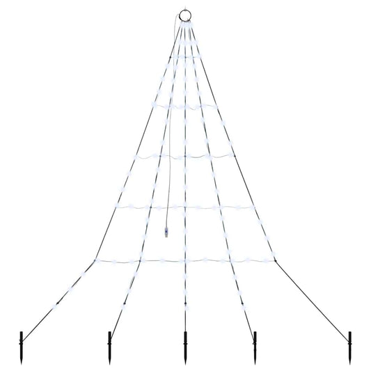 LED Weihnachtsbaum mit 112 LEDs Kaltes Weiß 182 cm Metall