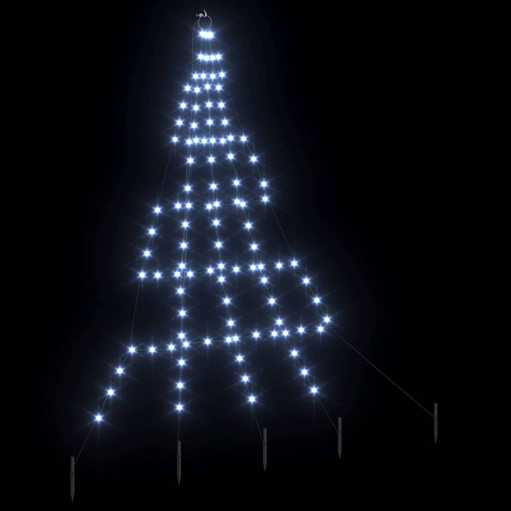 LED Weihnachtsbaum mit 112 LEDs Kaltes Weiß 182 cm Metall