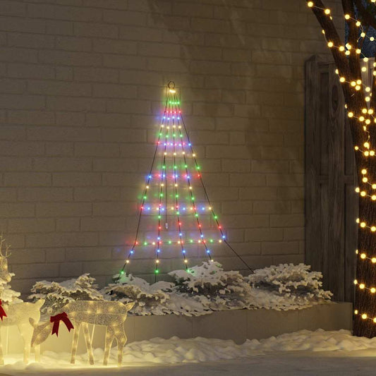 LED Weihnachtsbaum mit 112 LEDs Mehrfarbig 182 cm Metall