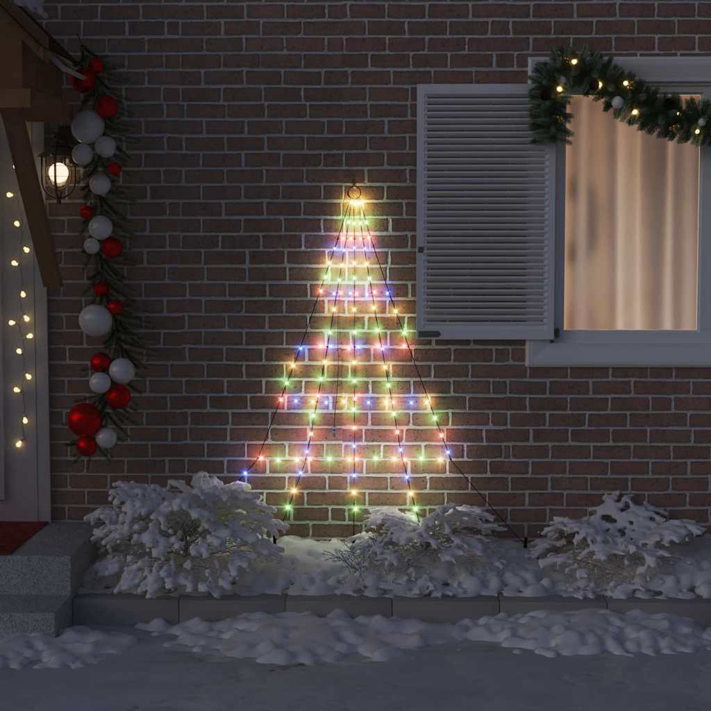LED Weihnachtsbaum mit 112 LEDs Mehrfarbig 182 cm Metall