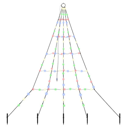 LED Weihnachtsbaum mit 112 LEDs Mehrfarbig 182 cm Metall