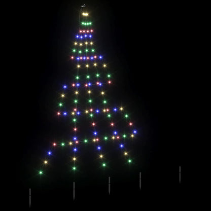 LED Weihnachtsbaum mit 112 LEDs Mehrfarbig 182 cm Metall