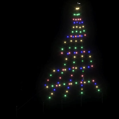 LED Weihnachtsbaum mit 112 LEDs Mehrfarbig 182 cm Metall
