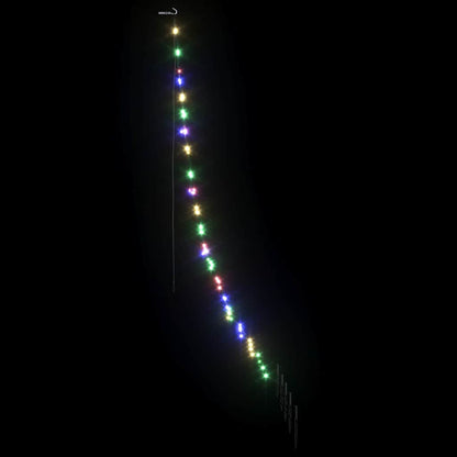 LED Weihnachtsbaum mit 112 LEDs Mehrfarbig 182 cm Metall