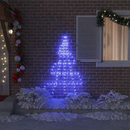 LED Weihnachtsbaum mit 112 LEDs Blau 182 cm Metall