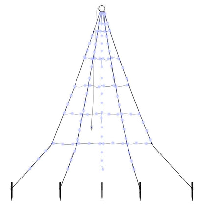 LED Weihnachtsbaum mit 112 LEDs Blau 182 cm Metall