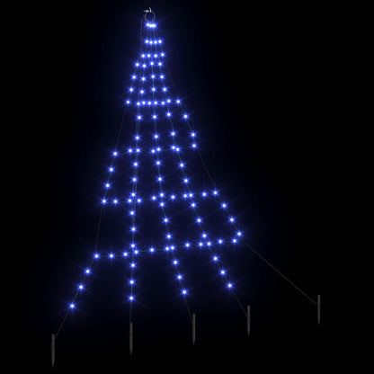 LED Weihnachtsbaum mit 112 LEDs Blau 182 cm Metall