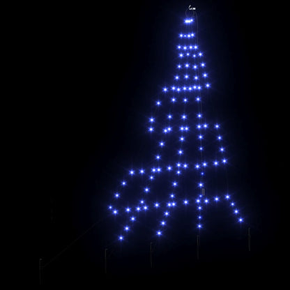 LED Weihnachtsbaum mit 112 LEDs Blau 182 cm Metall