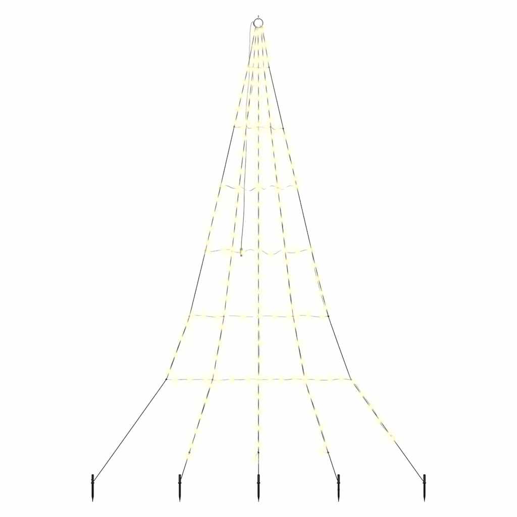 LED Weihnachtsbaum mit 168 LEDs Warmes Weiß 306 cm Metall