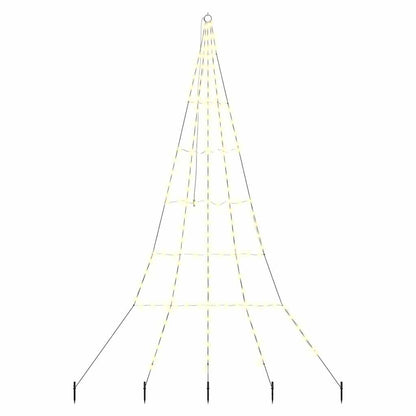 LED Weihnachtsbaum mit 168 LEDs Warmes Weiß 306 cm Metall