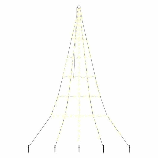 LED Weihnachtsbaum mit 168 LEDs Warmes Weiß 306 cm Metall