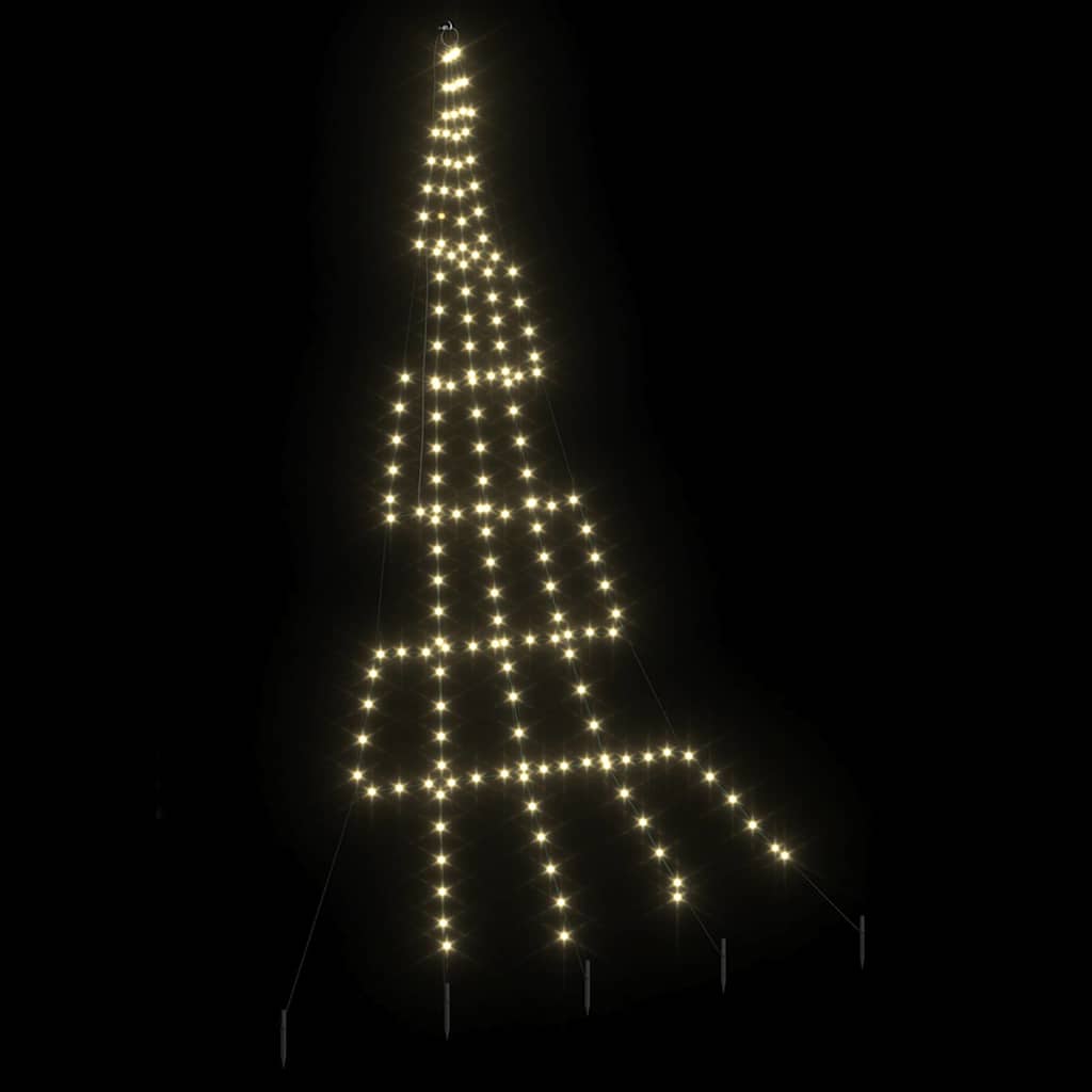 LED Weihnachtsbaum mit 168 LEDs Warmes Weiß 306 cm Metall