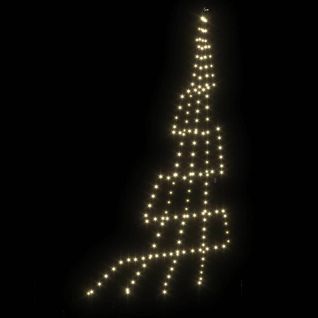 LED Weihnachtsbaum mit 168 LEDs Warmes Weiß 306 cm Metall