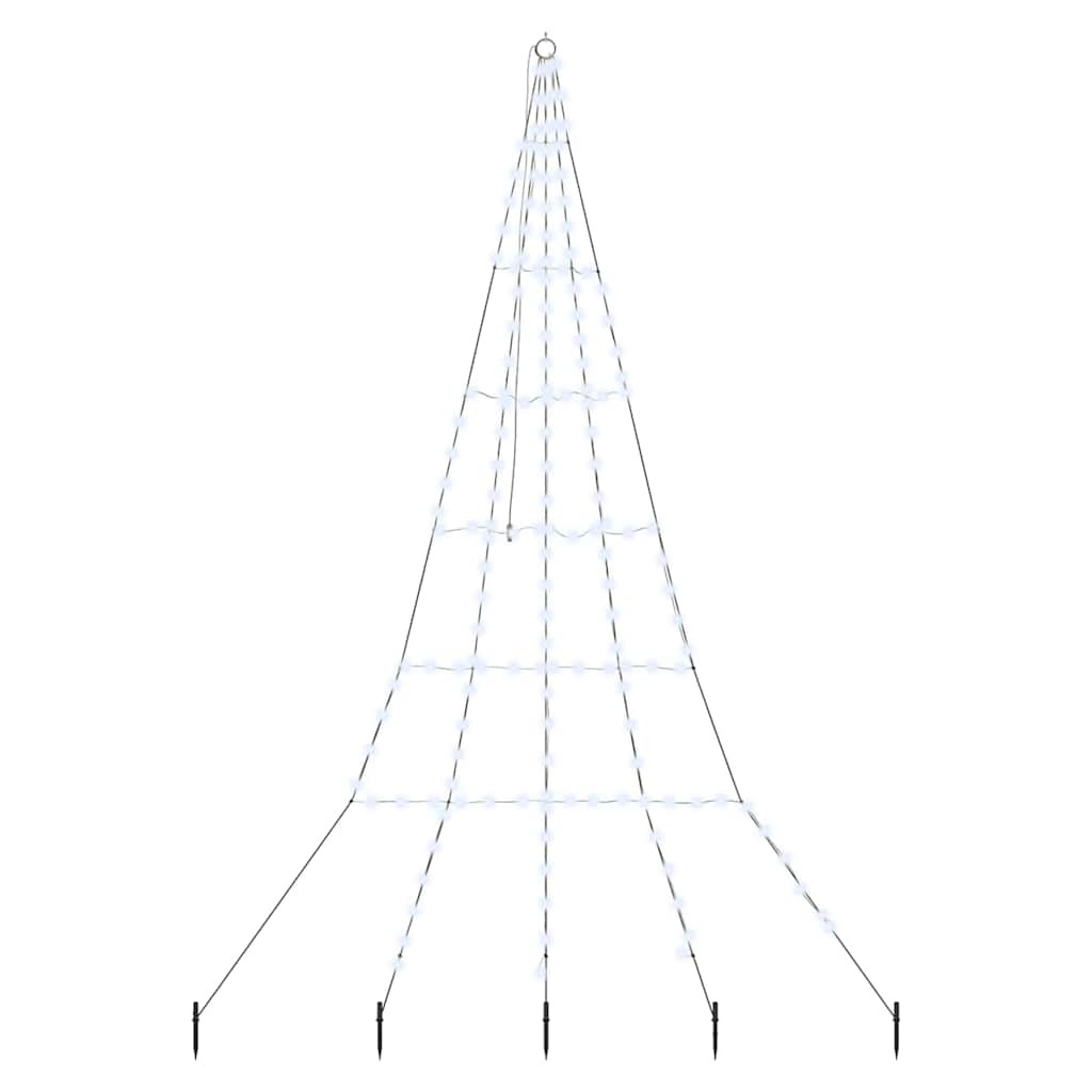 LED Weihnachtsbaum mit 168 LEDs Kaltes Weiß 306 cm Metall