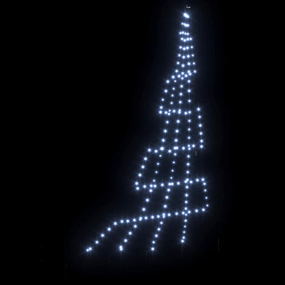 LED Weihnachtsbaum mit 168 LEDs Kaltes Weiß 306 cm Metall