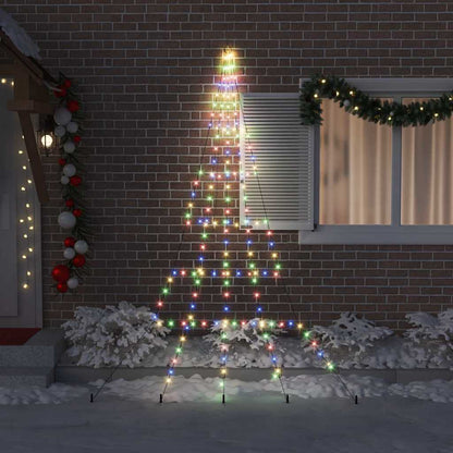 LED Weihnachtsbaum mit 168 LEDs Mehrfarbig 306 cm Metall