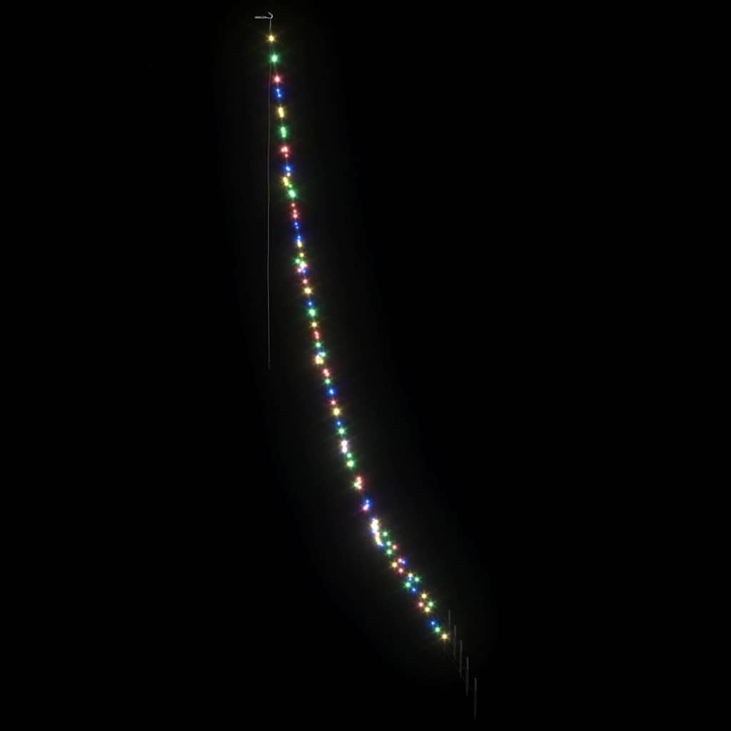 LED Weihnachtsbaum mit 168 LEDs Mehrfarbig 306 cm Metall