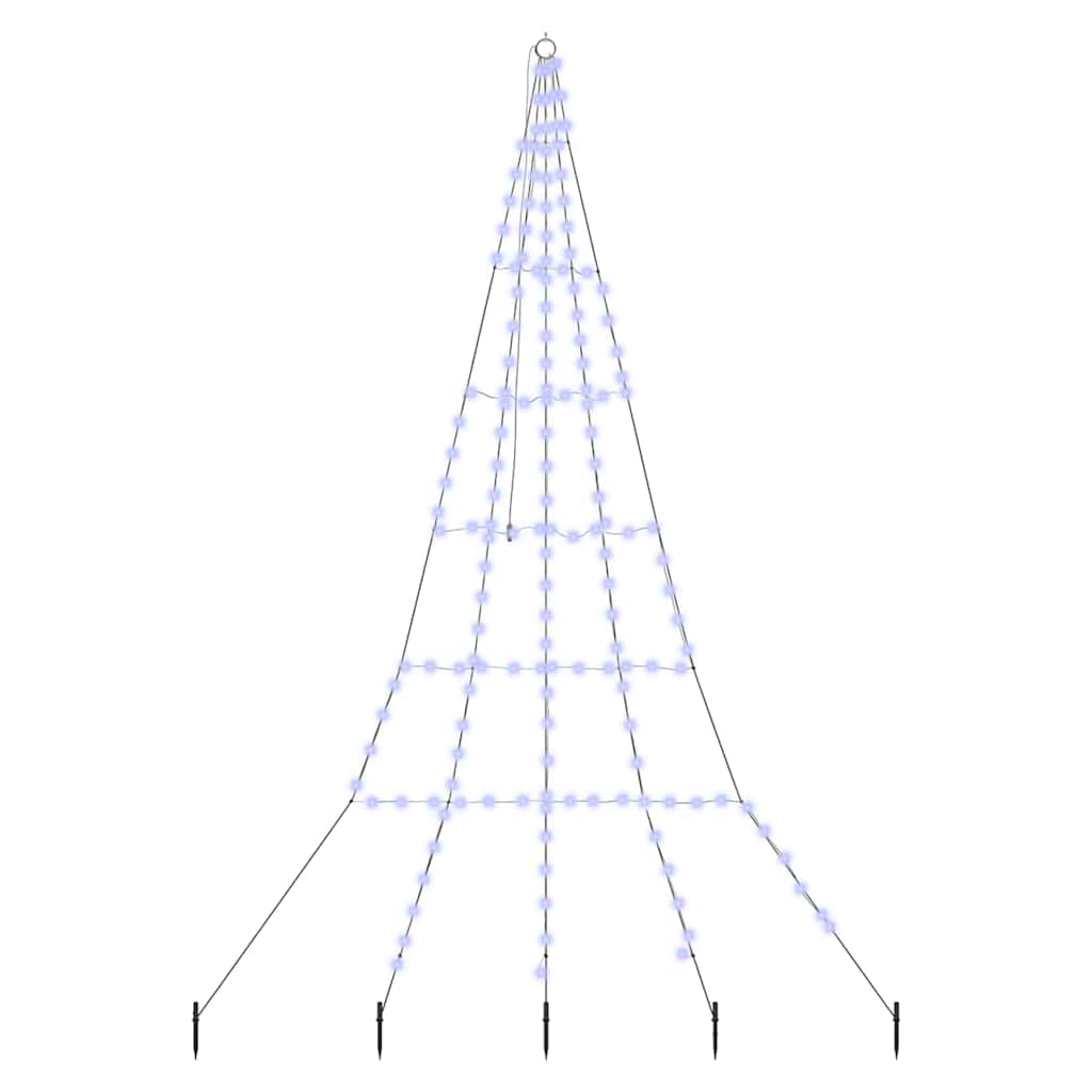 LED Weihnachtsbaum mit 168 LEDs Blau 306 cm Metall