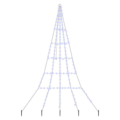 LED Weihnachtsbaum mit 168 LEDs Blau 306 cm Metall