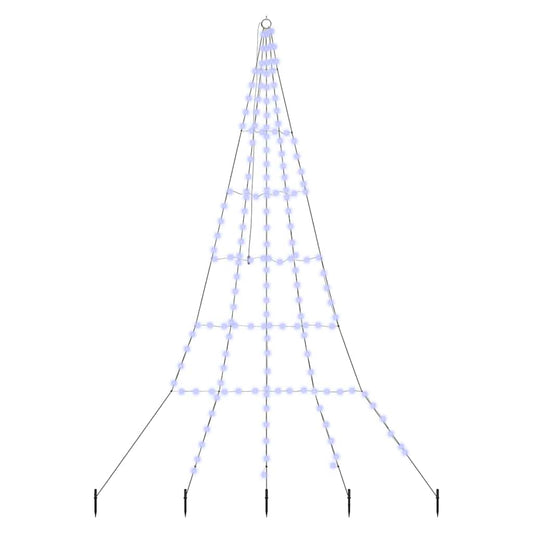 LED Weihnachtsbaum mit 168 LEDs Blau 306 cm Metall