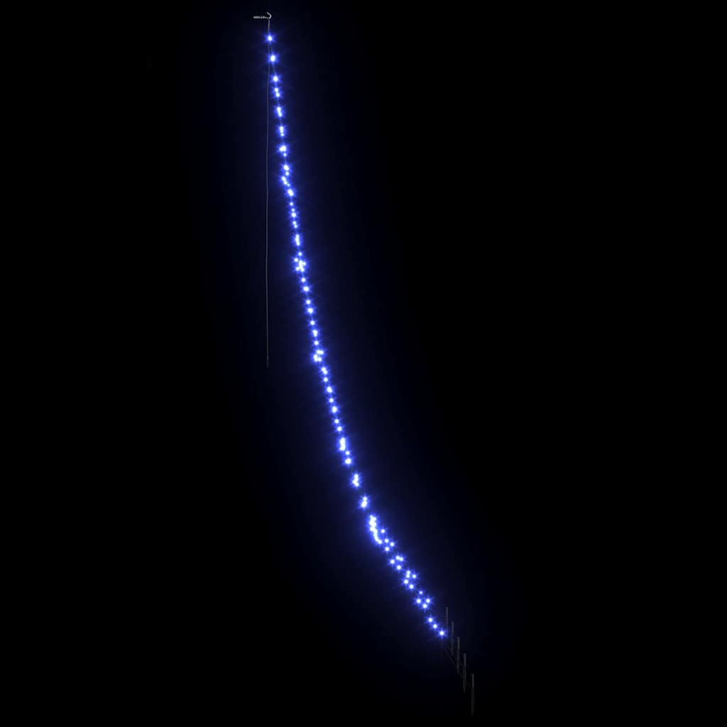 LED Weihnachtsbaum mit 168 LEDs Blau 306 cm Metall