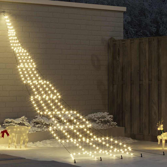 LED Weihnachtsbaum mit 276 LEDs Warmes Weiß 511 cm Metall