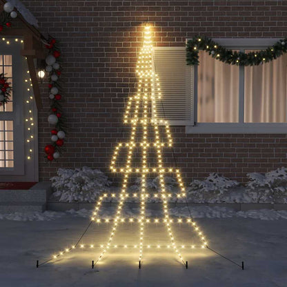 LED Weihnachtsbaum mit 276 LEDs Warmes Weiß 511 cm Metall