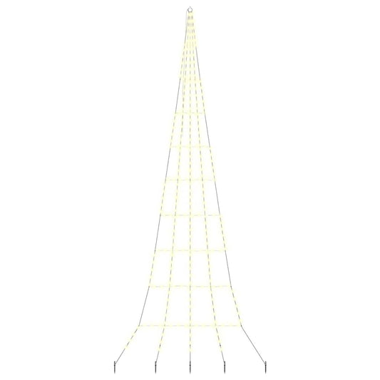LED Weihnachtsbaum mit 276 LEDs Warmes Weiß 511 cm Metall