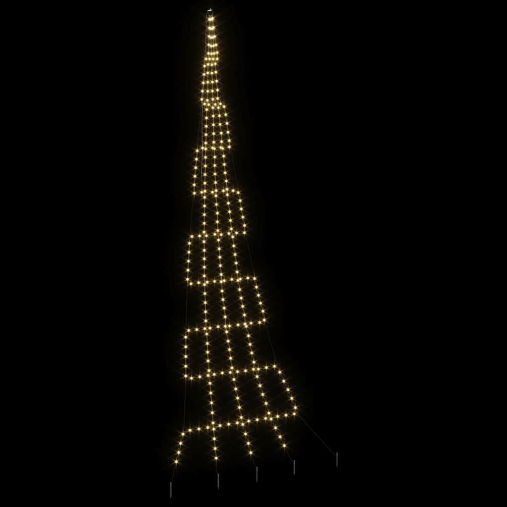 LED Weihnachtsbaum mit 276 LEDs Warmes Weiß 511 cm Metall