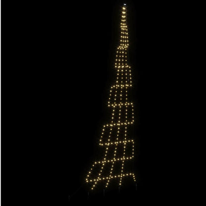 LED Weihnachtsbaum mit 276 LEDs Warmes Weiß 511 cm Metall