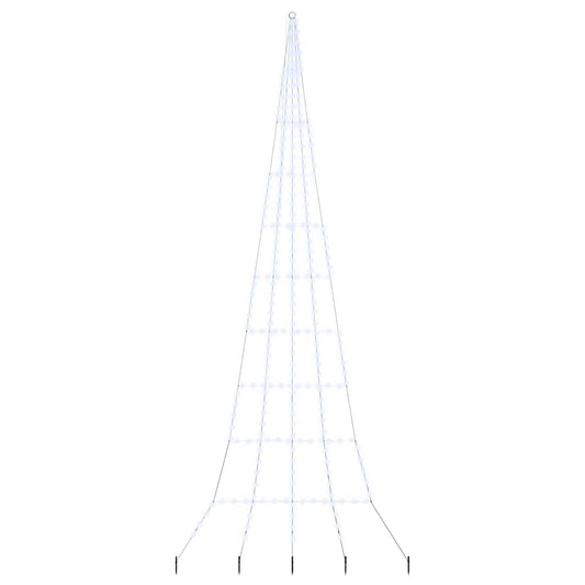 LED Weihnachtsbaum mit 276 LEDs Kaltes Weiß 511 cm Metall