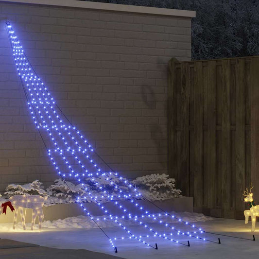 LED Weihnachtsbaum mit 276 LEDs Blau 511 cm Metall