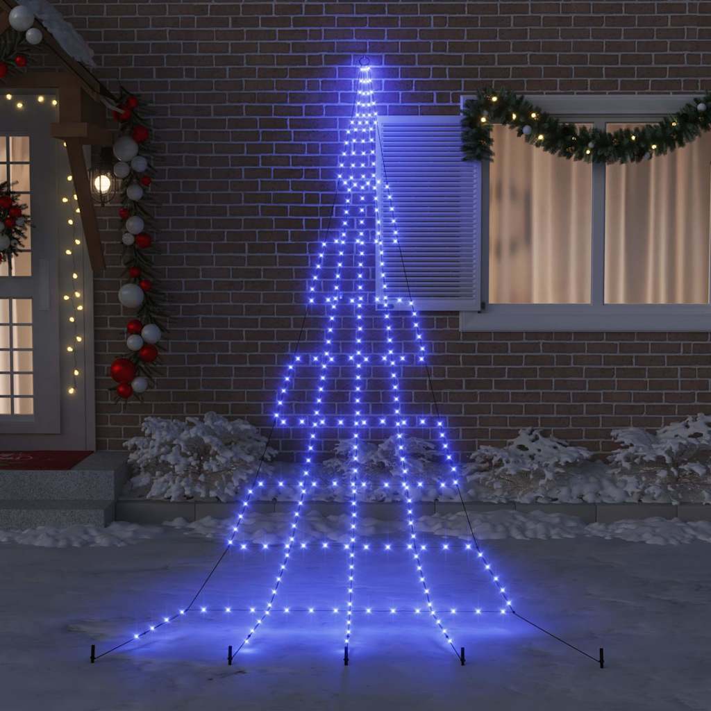 LED Weihnachtsbaum mit 276 LEDs Blau 511 cm Metall