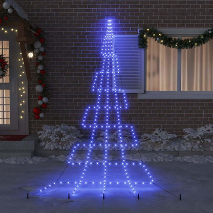 LED Weihnachtsbaum mit 276 LEDs Blau 511 cm Metall
