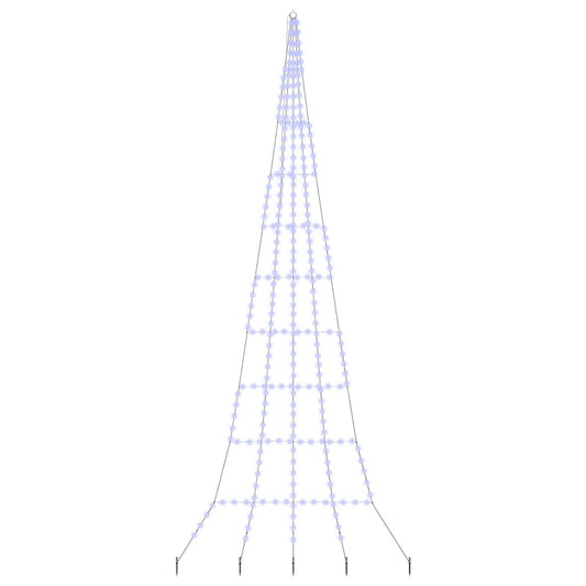 LED Weihnachtsbaum mit 276 LEDs Blau 511 cm Metall
