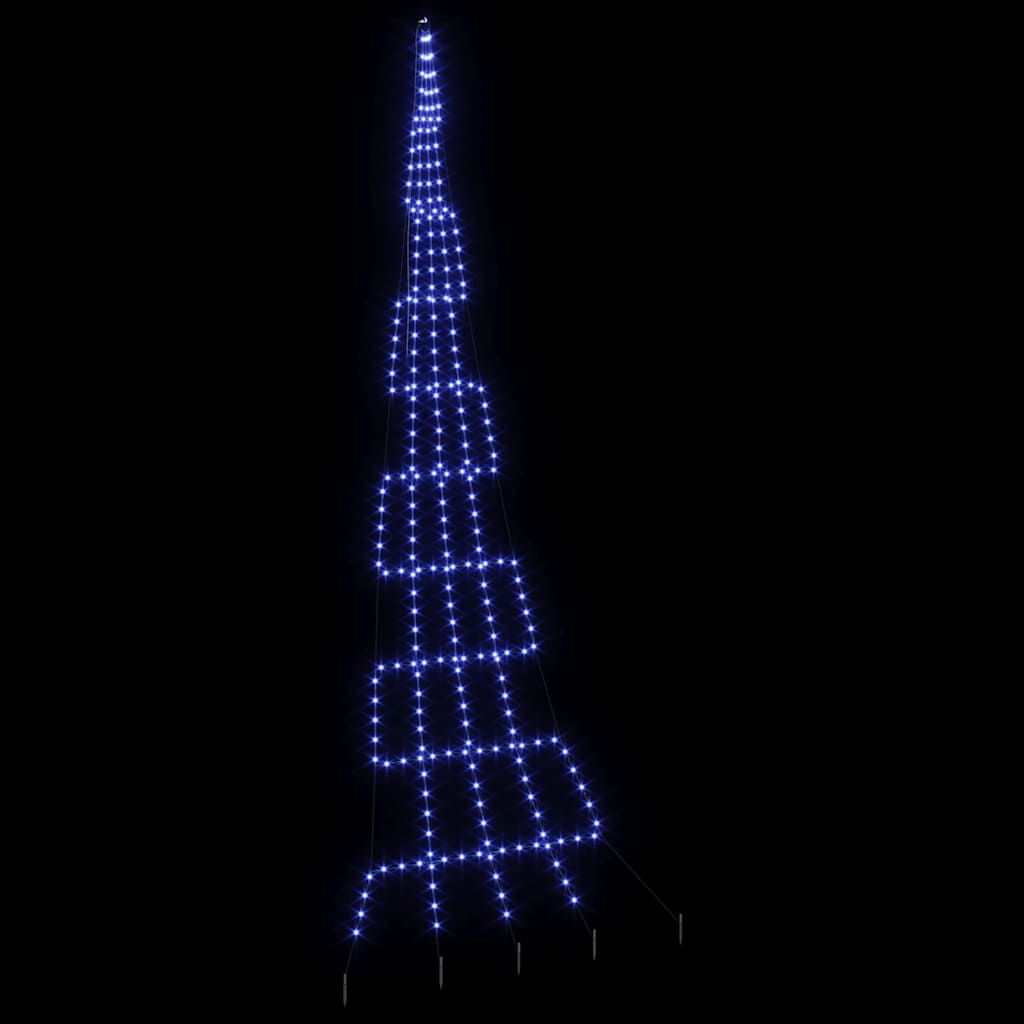 LED Weihnachtsbaum mit 276 LEDs Blau 511 cm Metall