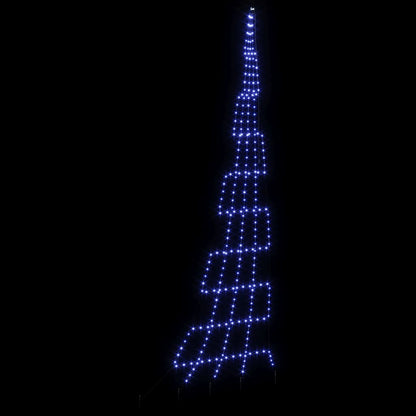 LED Weihnachtsbaum mit 276 LEDs Blau 511 cm Metall