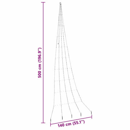 LED Weihnachtsbaum mit 276 LEDs Blau 511 cm Metall