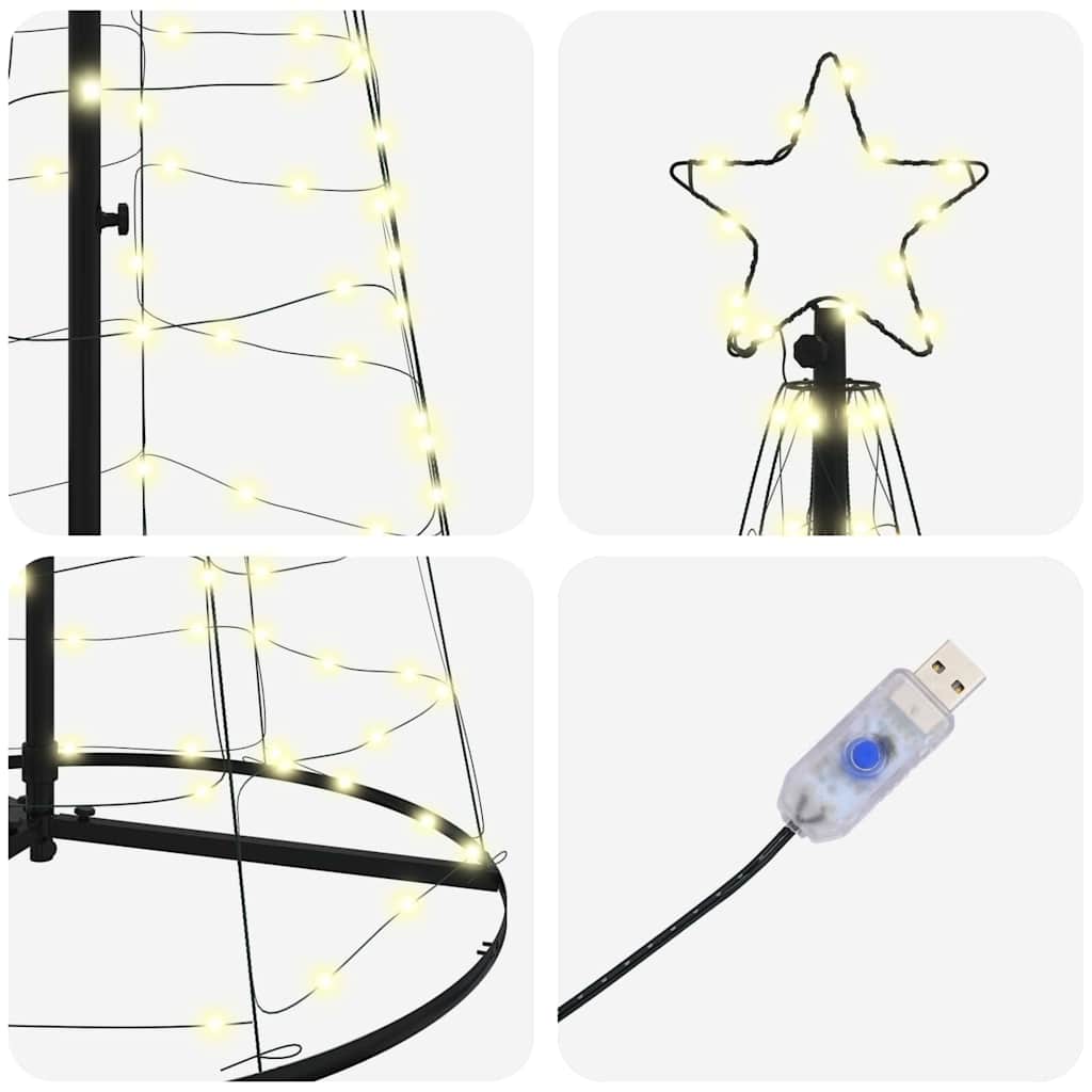 LED Weihnachtsbaum mit 390 LEDs Warmes Weiß 250 cm Eisen