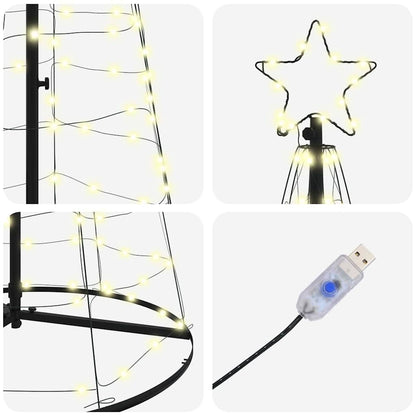 LED Weihnachtsbaum mit 390 LEDs Warmes Weiß 250 cm Eisen