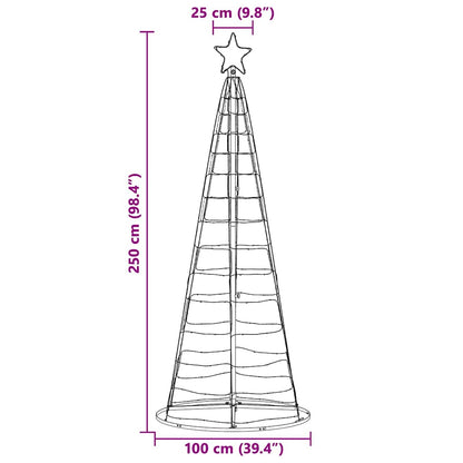 LED Weihnachtsbaum mit 390 LEDs Warmes Weiß 250 cm Eisen