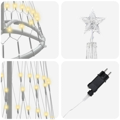 LED Weihnachtsbaum Warmes Weiß 51 x 51 x 190 cm Metall