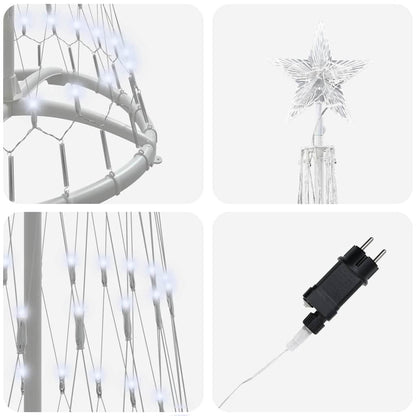 LED Weihnachtsbaum Kaltes Weiß 51 x 51 x 190 cm Metall