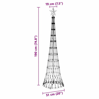 LED Weihnachtsbaum Kaltes Weiß 51 x 51 x 190 cm Metall