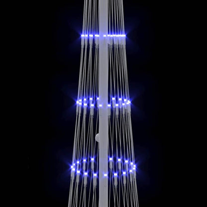 LED Weihnachtsbaum mit 230 LEDs Blau 51 x 51 x 190 cm Metall
