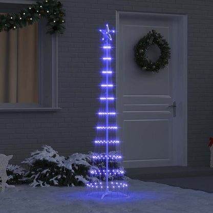 LED Weihnachtsbaum mit 230 LEDs Blau 51 x 51 x 190 cm Metall