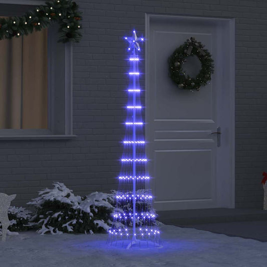 LED Weihnachtsbaum mit 230 LEDs Blau 51 x 51 x 190 cm Metall