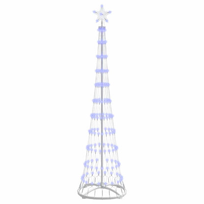 LED Weihnachtsbaum mit 230 LEDs Blau 51 x 51 x 190 cm Metall