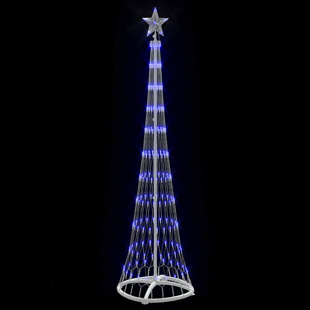 LED Weihnachtsbaum mit 230 LEDs Blau 51 x 51 x 190 cm Metall