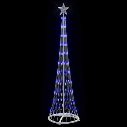 LED Weihnachtsbaum mit 230 LEDs Blau 51 x 51 x 190 cm Metall